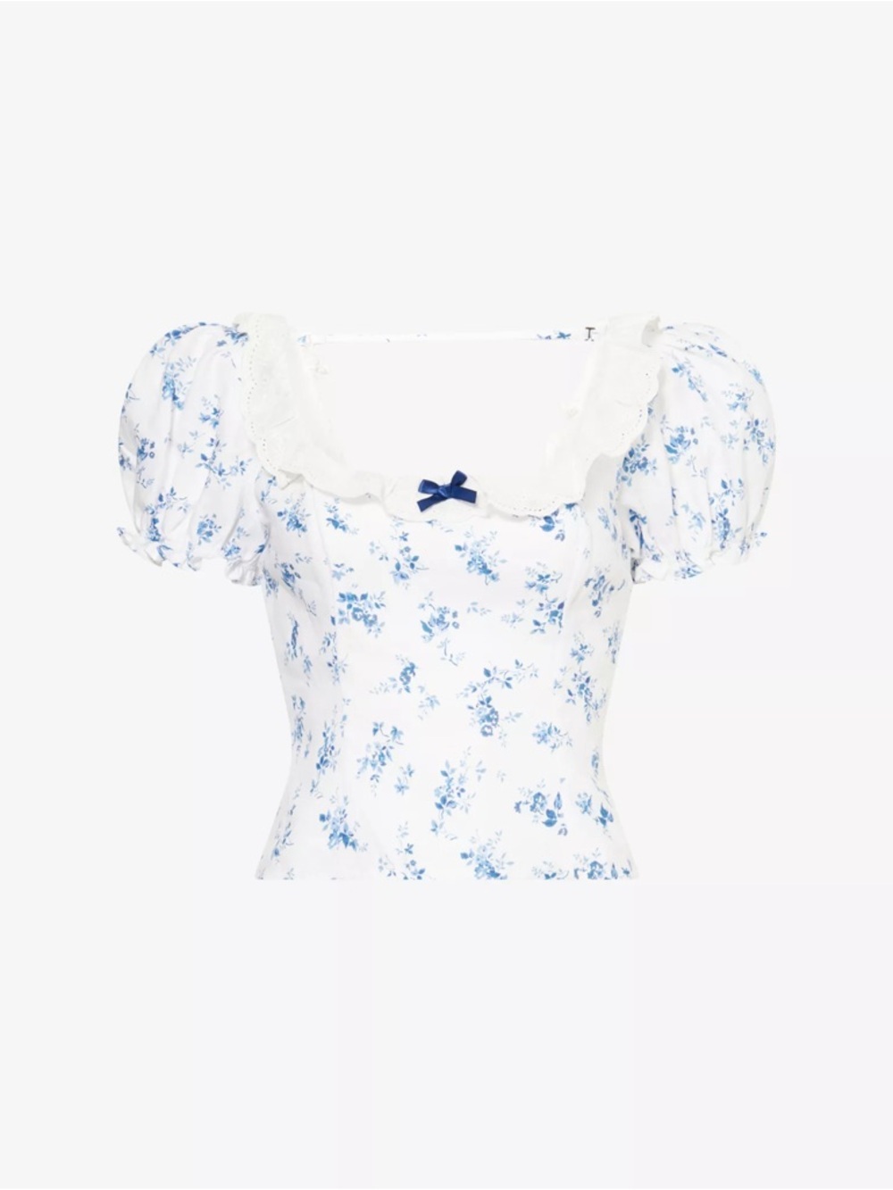 REFORMATION Alice Floral Linen Top 4